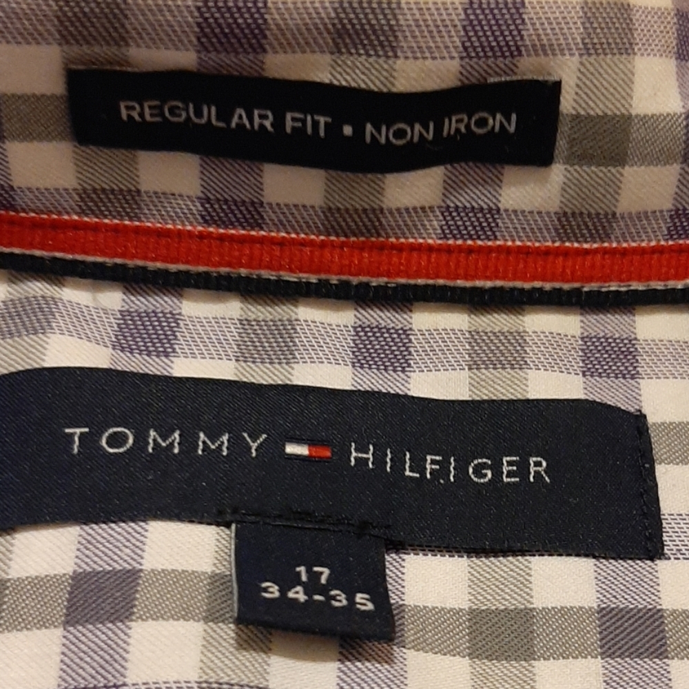 1/2 PRICE🔻Tommy Hilfiger Regular Fit Casual Button Down Shirt 17 34/35 Men's - Picture 3 of 6
